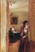 Adolph von Menzel The Artist's Sisters (mk09) painting